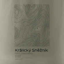 Králický Sněžník - vrstevnice v obdélníku