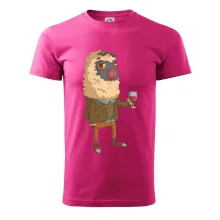 Alpaka s vínem muž