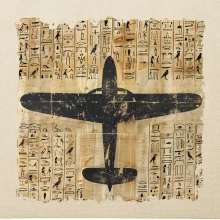 Egyptské hieroglyfy letadlo