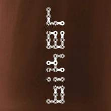 Biker nápis na výšku řetěz