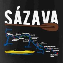 Mapa řeky Sázavy