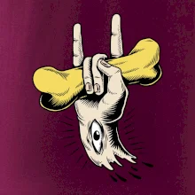 Rocková ruka kost a oko