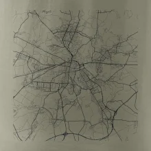 Mapy měst černobílé Plzeň