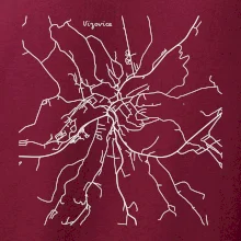 Černobílá mapa Vizovice