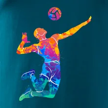 Volejbalista splash s míčem