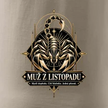 Muž z listopadu geometrický zlatý štír