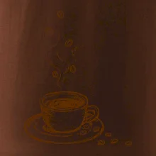 Hrnek plný čerstvé kávy