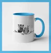 Dvě sovy abstraktní