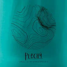 Plechý - vrstevnice v kruhu