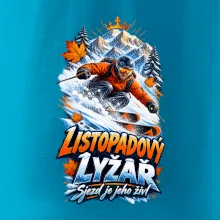 Listopadový lyžař král zasněžených svahů