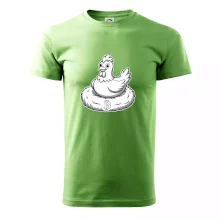 Kuře sedící na bitcoinovém hnízdě