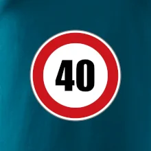 Dopravní značka - omezení rychlosti 40