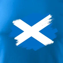 Skotská vlajka kreslená štetcem