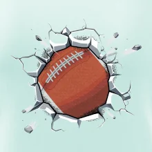 Americký fotbal míč v triku