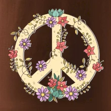 Peace symbol pískový