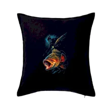 Ryba s otevřenou tlamou a potápěč