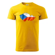 Česká vlajka v obrysu republiky