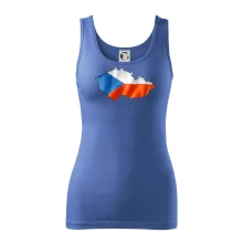 Česká vlajka v obrysu republiky