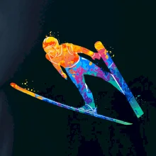 Skokan na lyžích splash