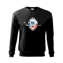 Lev s hokejkou v tlamě - Česká vlajka