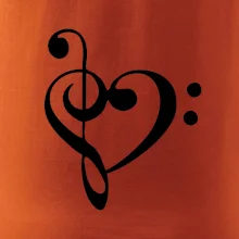 Houslový klíč srdce