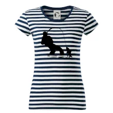 Rybář tahající rybu