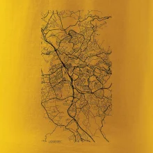 Černobílá mapa Liberec