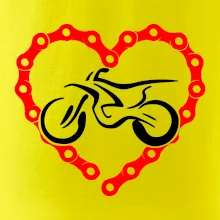 Moto srdce řetěz - enduro