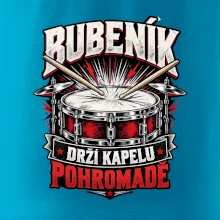 Bubeník drží kapelu pohromadě - červený rockový buben