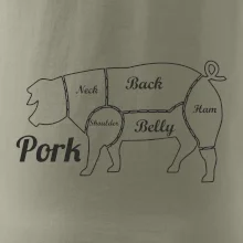 Prase nákres rozřezání