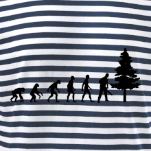 Evoluce dřevorubec - pila a strom