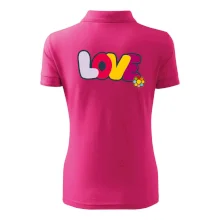 Love nápis s květinou