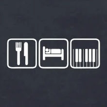 Eat sleep piano v řadě