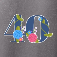 Květinové číslo kreslené - 40