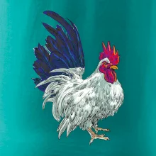 Kohout kreslený bílý