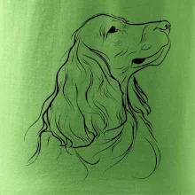 Anglický kokršpaněl černá kresba