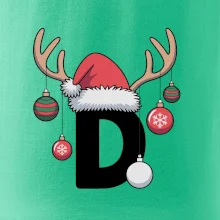 Vanoční rodinná trička - písmeno a čepice