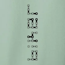 Biker nápis na výšku řetěz