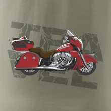 Cestovní motorka Amerika červená