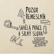 Pozor řemeslník skvělá práce silný slova Pozor řemeslník skvělá práce silný slova