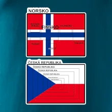 Norská a česká vlajka