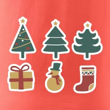 Vánoční sada - stromky a dárky