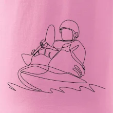 Kajak na vodě jedním tahem