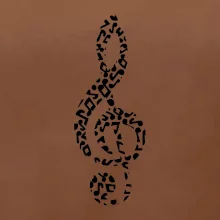 Houslový klíč z not