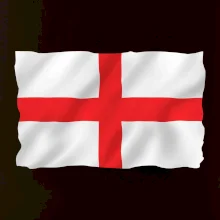 Anglická vlajka vlající