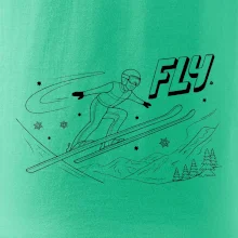 Skokan na lyžích černý obrázek FLY