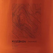 Kozákov - vrstevnice v obdélníku