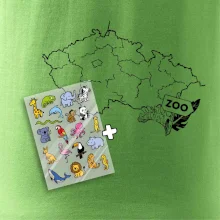 Tričko s mapou + ZOO nažehlovačky