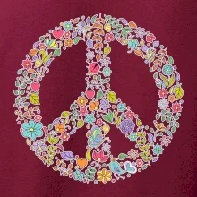 Peace symbol lístečky