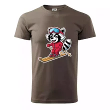 Mýval na lyžích - kreslený